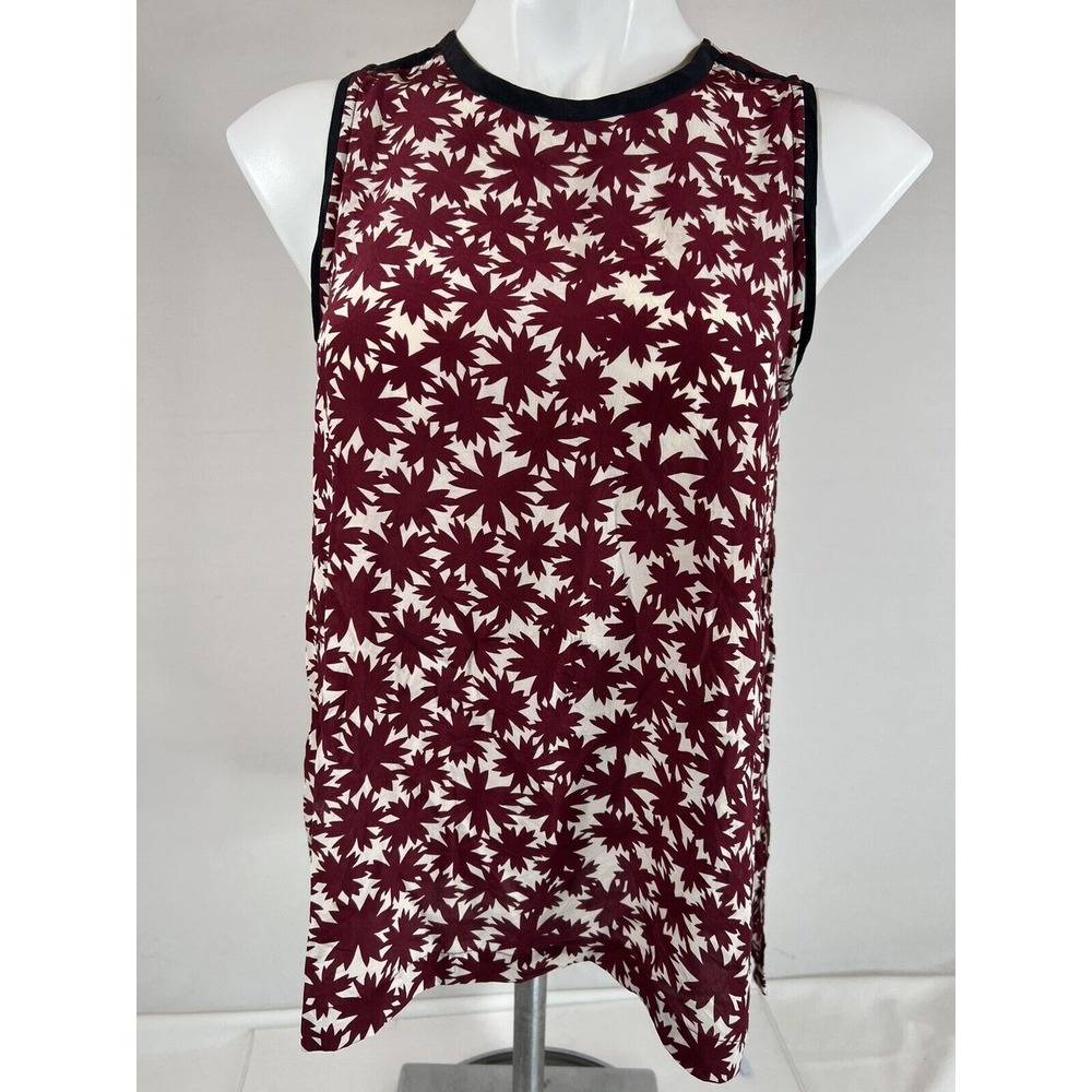 Leaf Print Tank Top Womens Small Madewell Sleeveless Summer Casual Blouse